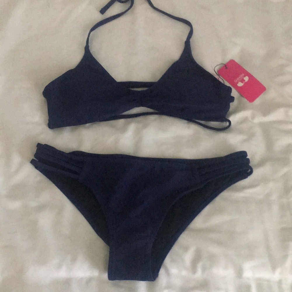 Navy blue bathing suit